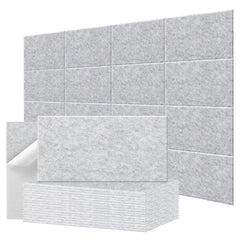 16pcs Soundproof Acoustic Panels | 60x30cm Decorative Absorption Plates Suitable for Music Studio Aesthetic Treatment and Reducing Reverberation and Noise in Home and Office