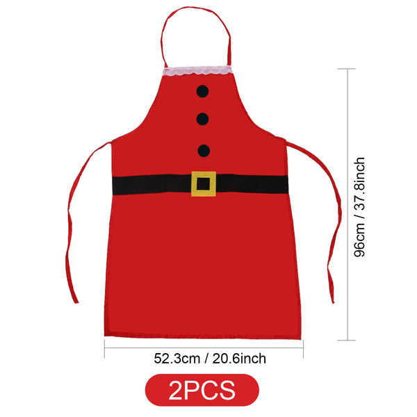 Christmas Aprons - Adjustable Kitchen Cooking Apron - Santa Claus Chef Apron