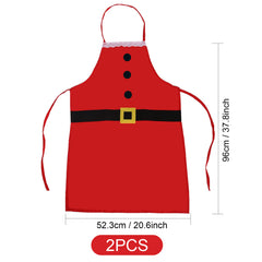 Christmas Aprons - Adjustable Kitchen Cooking Apron - Santa Claus Chef Apron