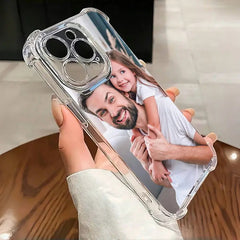 DIY Custom Photo Clear Phone Case - 4-Corner Shockproof, Scratch & Wear Resistant. Fits iPhone 17/ 16/ 15/ 14/ 13/ 12/ 11 Pro Max/ Pro/ Plus/ Xs Max. Creative Heartwarming Gift for Family, Friends, Boyfriend & Girlfriend.