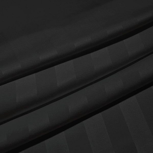 fORZA TEXTILES Luxury Stripe Fitted Sheet Soft Satin Stripe Bed Sheet with Deep Pocket Design, Strong Elasticated Corners for Secure Fit, Wrinkle Resistant and Breathable Fabric, Hotel Quality Bedding for Single Double King Super King, Multiple Colours Av