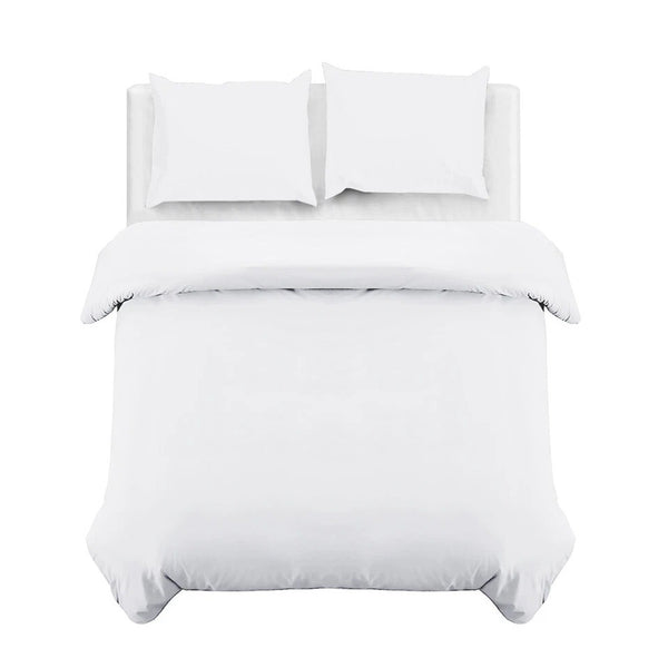 4B Classic Plain Minimal Design Duvet Cover Set – Single Double King Super King Bedding for Home and Guest Rooms