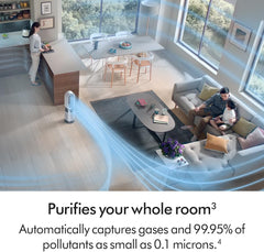 Dyson Purifier Hot+Cool HP1 Purifying Fan Heater, Heats and Cools (White/White)
