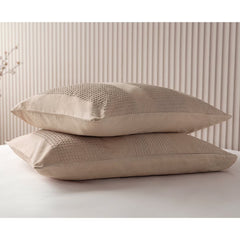 Belledorm Waffle Stripe Duvet Set in 4 Sizes, Latte