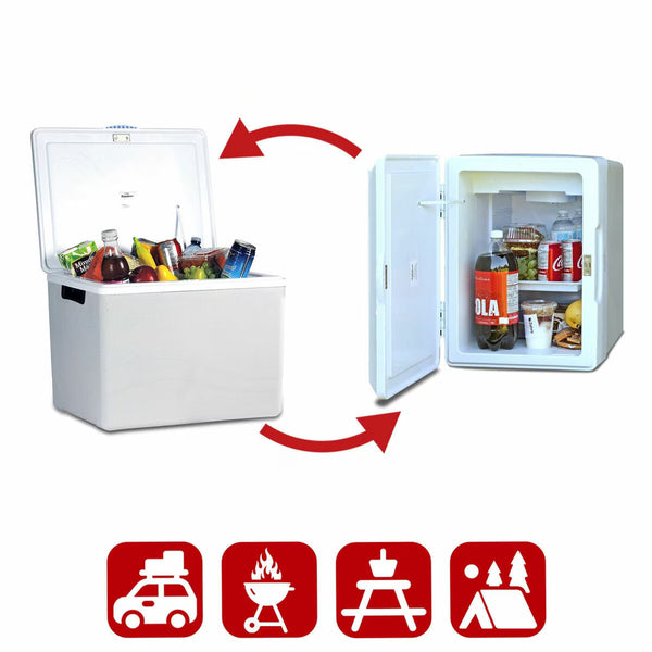 Koolatron 12V Electric Cooler 34L, Cool/Warm Box with Adjustable Strap in Grey