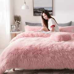 Super Plush Shaggy Fur Duvet Cover Set 3pcs | Ultra Soft Luxury Bedding for Winter | Warm, Cozy & Hotel-Grade Comfort | Premium Faux Fur Bed Set for Deep Sleep & Stylish Bedrooms