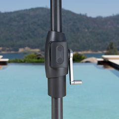 Sunvilla 10Ft (3M) Solar LED round Market Umbrella in Grey