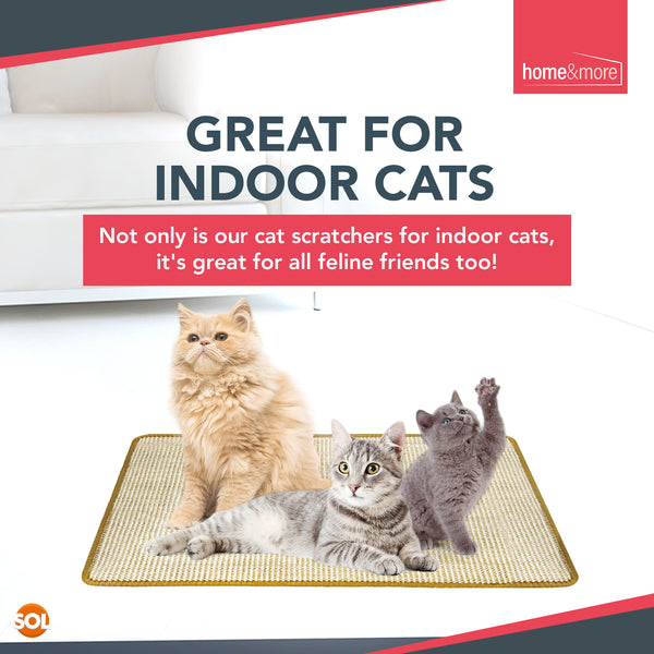Cat Scratching Mat 60cm x 40cm | Sisal Cat Scratcher Pad for Kittens & Indoor Cats | Durable Scratch Board to Protect Furniture | Non-Slip Pet Scratching Pad | Large Cat Claw Care Mat | Cat Exercise & Stretching Toy