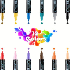 36 Colors Dual Tip Acrylic Pens Markers