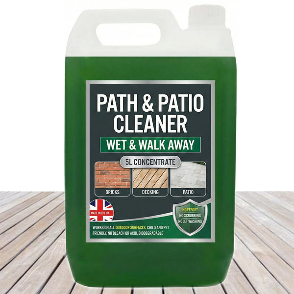 Green Stain Removing Patio & Path Outdoor Cleaning Fluid Solution Perfect For Driveways (5 Litre)