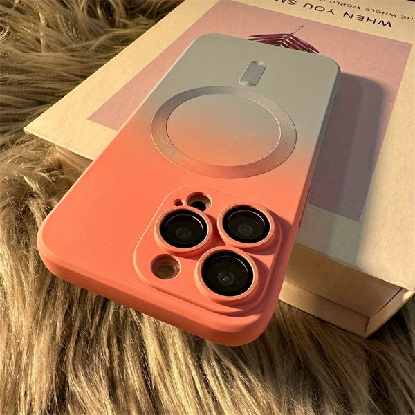 Luxury For Magsafe Gradient Silicone Multicolour Shockproof Case for iPhone 15 14 13 12 11 Pro Max Plus Wireless Charging Cover