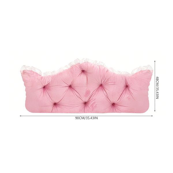 Large Ultra-Soft Comfortable Plush Backrest Pillow, Princess Style Reading Cushion, Neck and Back Support, Luxurious Fashionable Home Style Multifunctional Lace Ruffled Headboard Cushions, Suitable for Bedroom, Living Room, Dorm, Sofa Home Decor, Machine