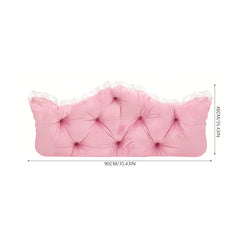 Large Ultra-Soft Comfortable Plush Backrest Pillow, Princess Style Reading Cushion, Neck and Back Support, Luxurious Fashionable Home Style Multifunctional Lace Ruffled Headboard Cushions, Suitable for Bedroom, Living Room, Dorm, Sofa Home Decor, Machine