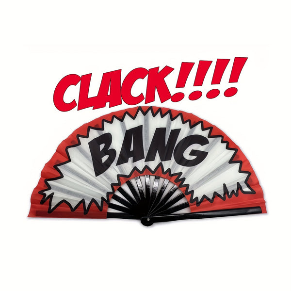 Large Bamboo Fiber-Style Plastic Cowboy Fan with 