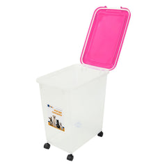 Taylor & Brown 3-Piece 50L Airtight Pet Food Storage Container Combo with Scoop and Treat Box for Dog Cat and Bird Food, Keep Pests Out, Translucent Body, Easy Mobility