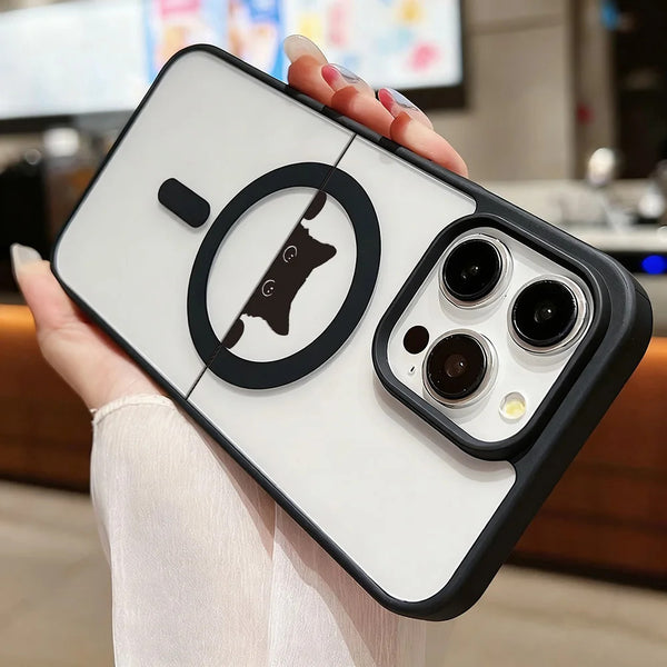 Phone Case - Adorable Feline Design for a Magnetic Wireless Charging Case Compatible with for Iphone 11, 12, 13, 14, 15, 16, And 17 Pro, Featuring a Shockproof Transparent Cover