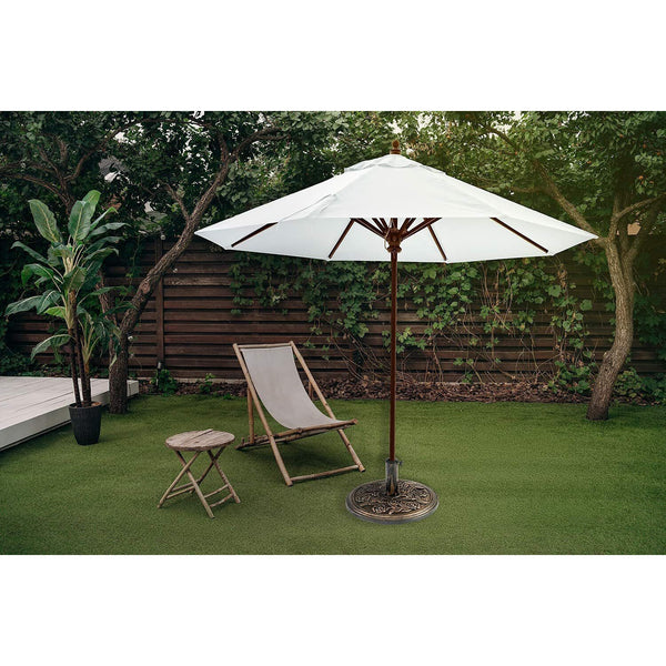 Garden Parasol Base Cast Iron Round Umbrella Stand Patio Outdoor Heavy 9.5kg New
