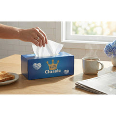 Little Duck Classic: Luxury Facial Tissue - 24 Box Bulk Case Pure 2-Ply Softness | Made in the UK | 90 Sheets per Box