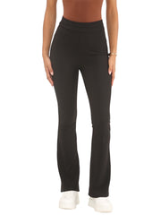 Ladies Flared Trousers Stretch Fit Comfort Fit High-Waisted Flared Pants Suitable For Nurses, Carers, Teachers, School Uniform, Yoga, Travel, Casual, Office Wear