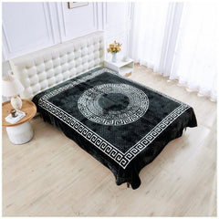 4B - Apollo Greek Throws - Greek Key Pattern Throw Blanket – Soft, Lightweight & Decorative Sofa Throw – Elegant Design for Bedroom, Couch & Living Room Decor