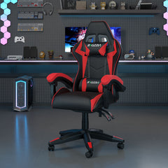 GartistGo Ergonomic Gaming Chair - Gamer Chairs with Lumbar Cushion + Headrest, Height-Adjustable Office & Computer Chair for Adults, Girls, Boys (Without footrest)