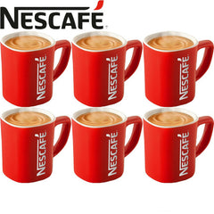 Nescafé Iconic Stylish Modern Red Tea & Coffee Mug | New 2026 Style | 6 Pack