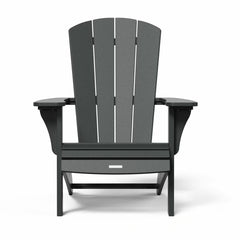 Leisure Line Adirondack Faux Wood Garden Chair in Grey