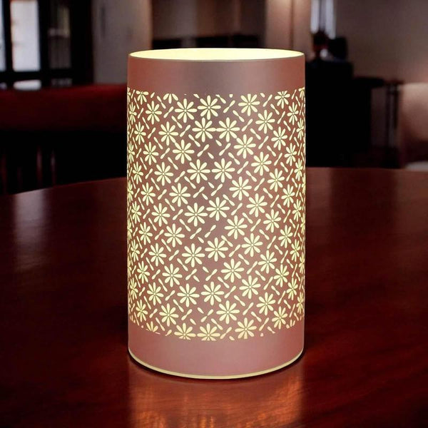 LED Table Lamps Battery Operated Cordless Desk Lights | Blue Green or Pink Flower Petal Design