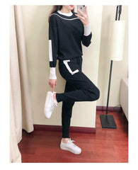New Casual Checkered Sweater Set for Women - Trendy Style, Ideal for Spring, Autumn, And Winter