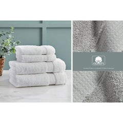 Grandeur 100% Hygro Cotton Bath Towels, Pack of 2 in Grey