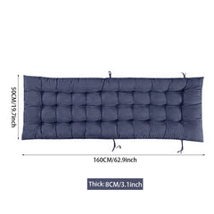 Garden Bench Cushion Chair Cushion, Sun Lounger Cushion Pads 160*50*8cm Thick Garden Recliner Chair Replacement Anti-Slip Cushion Sunbed Cushion 2 3 Seater Seat Pad for Porch Swing Patio Lawn Various Colour Options
