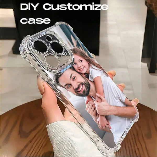 DIY Custom Photo Clear Phone Case - 4-Corner Shockproof, Scratch & Wear Resistant. Fits iPhone 17/ 16/ 15/ 14/ 13/ 12/ 11 Pro Max/ Pro/ Plus/ Xs Max. Creative Heartwarming Gift for Family, Friends, Boyfriend & Girlfriend.