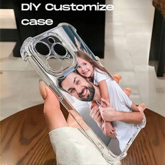 DIY Custom Photo Clear Phone Case - 4-Corner Shockproof, Scratch & Wear Resistant. Fits iPhone 17/ 16/ 15/ 14/ 13/ 12/ 11 Pro Max/ Pro/ Plus/ Xs Max. Creative Heartwarming Gift for Family, Friends, Boyfriend & Girlfriend.