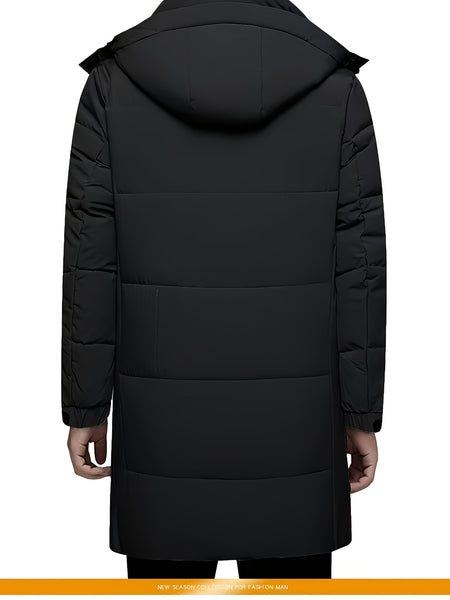 Pearson OBM Men's Long Hooded Windproof Thermal Insulated Padded Coat