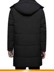 Pearson OBM Men's Long Hooded Windproof Thermal Insulated Padded Coat
