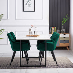 Contemporary Upholstered Velvet Dining Chairs Featuring Armrests, Suitable for Kitchens, Leisure Lounges, Living Rooms, Bedrooms, And Reception Areas