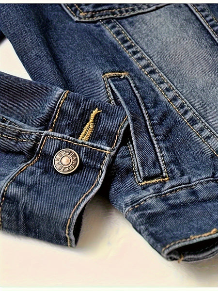 Women'S Detachable Hoodie Denim Jacket Casual Hooded Buttons Long Sleeve Jean Jackets Coat With Pockets, Suitable For Daily Commuting, Dates And Dinners