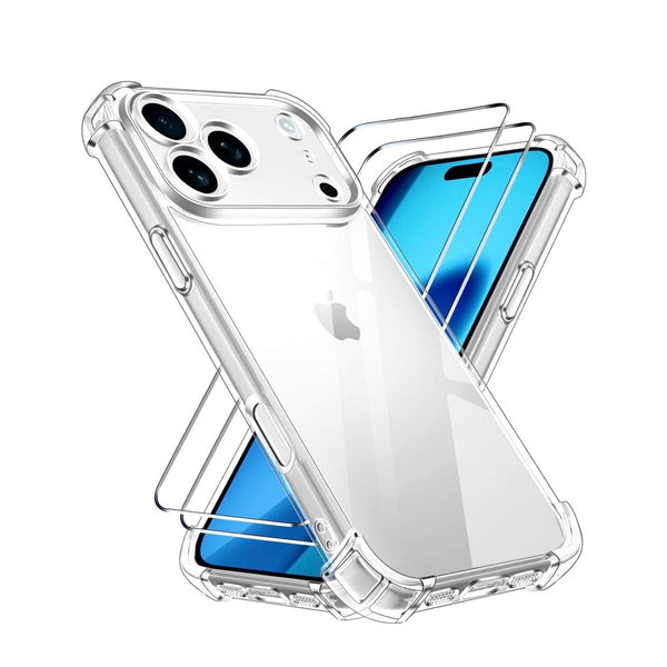3 Pack IPhone 17 Pro Max 6.9-Inch Slim Case with Camera Lens Full Protection, Ultra-Thin Lightweight Clear Minimalist Protective Phone Cover (Clear)
