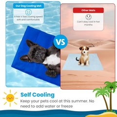 Lizzy Medium Pet Cooling Mat 40cm x 50cm | Self-Cooling Gel Mat for Dogs up to 30kg | No Water, Electricity or Refrigeration Needed | Wipe-Clean, Portable Pad for Summer Comfort