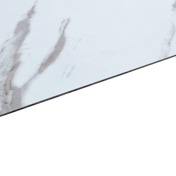 5m² 24pcs PVC Marble Effect Peel and Stick Flooring Planks Flooring Stickers Silent Tile Floorboard Self-adhesive Floor Tiles 2mm Thick Wear-resistant Layer 0.07mm, Waterproof Plank Wall Plank Simulated for Bedroom Kitchen Living Room 18 X 18 Inch 5m²