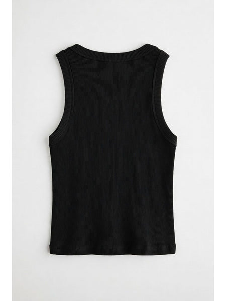 Women'S Sleeveless Ribbed Tank Top - Slim Fit Striped Longline Top for Layering or Casual Wear, Breathable Summer Shirt with Elegant Design, Hand Wash Only, Ladies Tank Tops