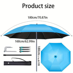 Outdoor Sun Umbrella - Lightweight Foldable Manual Open | Suitable For Camping, Beach, Fishing, And Picnic | Fashionable Patio Accessory | Durable Outdoor Gear, Garden Umbrella