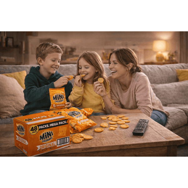 Jacob'S Mini Cheddar'S Original, with Real Cheese Snack Biscuits Crackers 8 x 6 Pack of 138g Each
