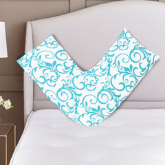 Printed V Pillow Cases Covers Easy Care Head Back Neck Maternity Support74x34cm