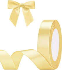 G2PLUS White Stain Ribbons - 22M Thick Fabric Gift Wrap Ribbons for Crafting, Wedding & Valentine'S Day Decoration