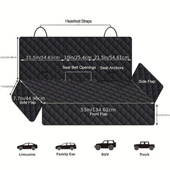 Pet Car Seat Cover Dog Safety Protector Mat Rear Back Seat Hammock