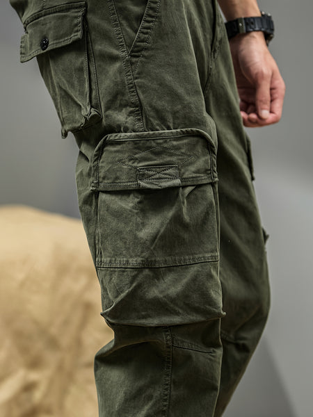 Men's Casual Cargo Pants, Multi-pocket, All-season American Street Style Loose Straight-leg Pants,  Blend, Machine Washable, Suitable for Casual Wear, Practical Workwear, Leisure Cargo Design, for Daily Outings and Travel