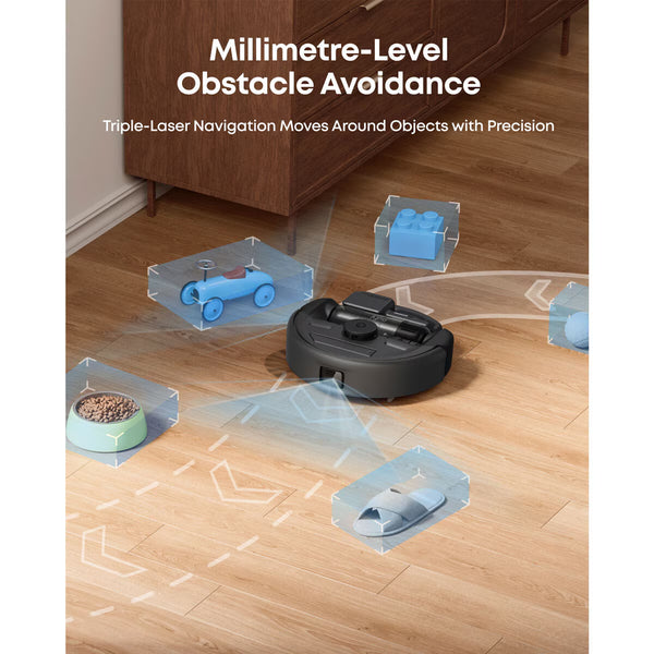 Eufy Robot Vacuum 3-In-1 E20 with Handheld Vacuum, Stick Vacuum and Auto-Empty Station, T2070G10
