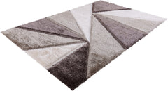 Luxury Soft Shaggy Area Rug – Modern Non-Shedding Geometric Triangles Design, High-Pile Plush Living Room Carpets, Large Thick Rug for Bedroom, Kitchen, Lounge & Home Décor – Contemporary Floor Rug & Mats