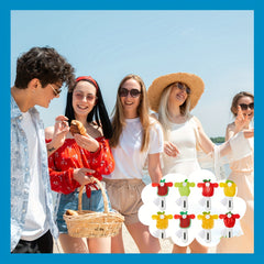 5pcs Mini Manual Fruit Design Fan Cute Handheld Cooler Fruit Series Hand-Cranked Small Fans Portable Summer Essential with Random Colors, Party Supplies, Summer Party Gifts, Can Be Given to Guests As Gifts, No Battery Needed